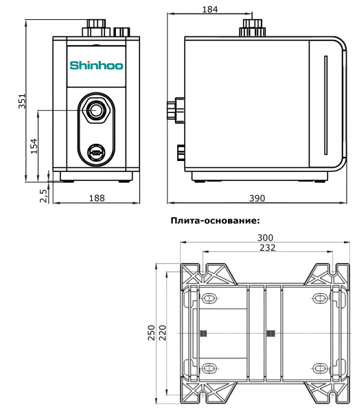 Насосная установка повышения давления, SHINHOO, Aquamaster 3-45 1x230V