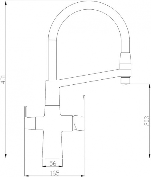 Смеситель Steel Hammer SH 818-6 BLACK BR для кухонной мойки