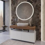 Мебель для ванной с раковиной Duravit D-Neo 60: столешница 120, дуб французский, без отверстий + 2 тумбы 60