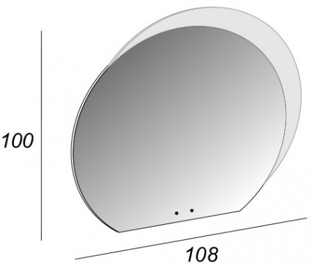 Зеркало Cezares 45010 c LED-подсветкой touch system bluetooth 108х100