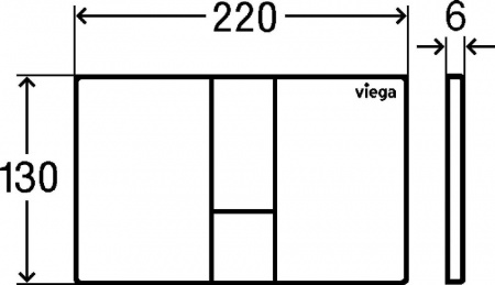 Кнопка смыва Viega Prevista 8614.1 альпийский белый