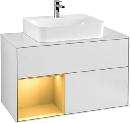 Мебель для ванной Villeroy & Boch Finion G111HFMT 100 с подсветкой и освещением стены