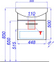 Тумба с раковиной Aqwella Allegro 50 с 1 ящиком