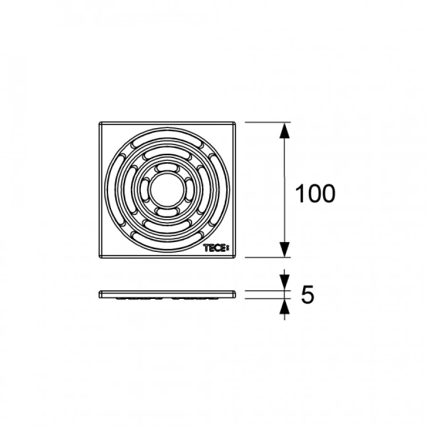 Базовая решетка TECEdrainline S 100 х 100 мм