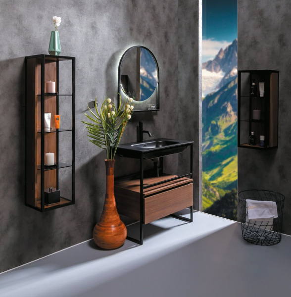 Мебель для ванной Armadi Art Loft 80 dark wood, напольная