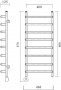 Полотенцесушитель электрический Domoterm Стефано П8 40x80, хром, L