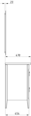 Мебель для ванной ASB-Woodline Рома 80Н напольная, белая