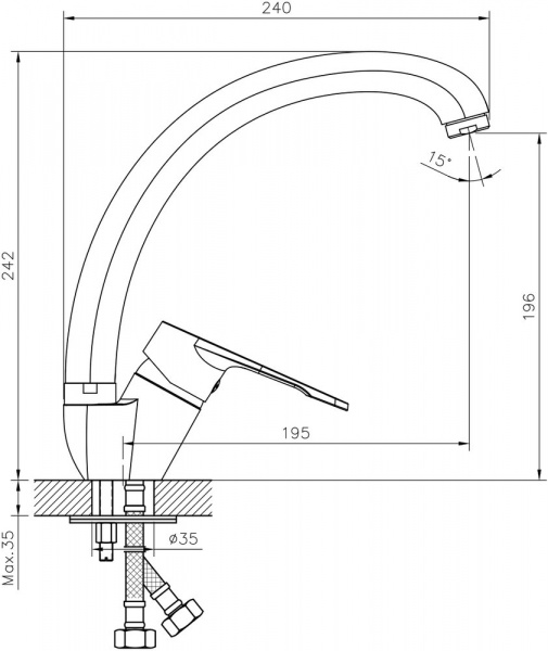 Смеситель для кухни Decoroom SO23 SO23021