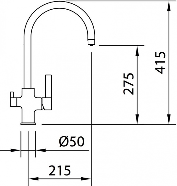 Смеситель для кухни Clever Square 60151