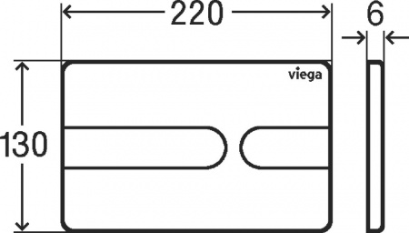 Кнопка смыва Viega Prevista 8613.1 насыщенный черный