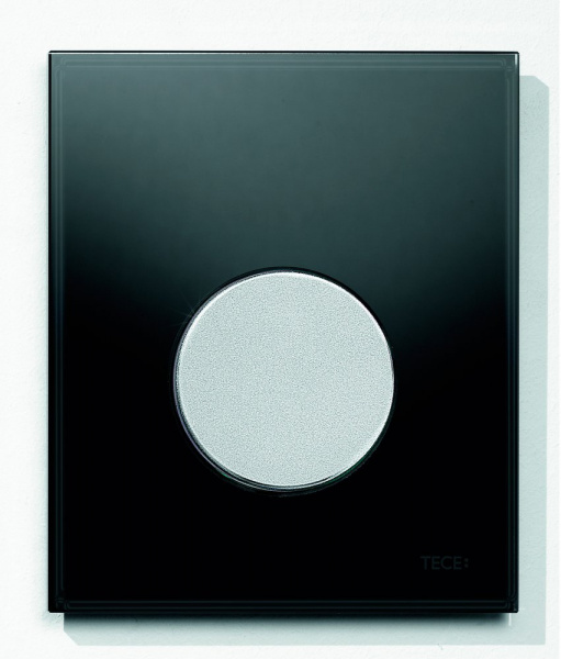 Кнопка смыва TECE Loop Urinal 9242655 черное стекло, кнопка хром матовый