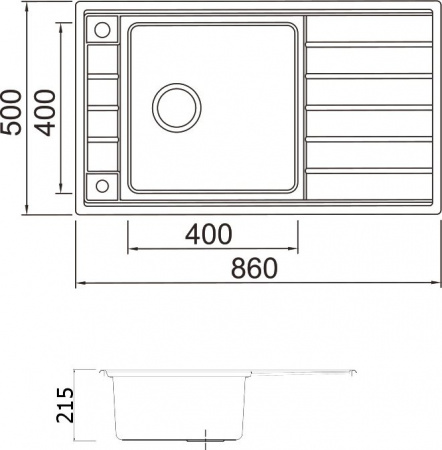 Мойка кухонная Seaman Eco Roma SMR-8650A с клапан-автоматом