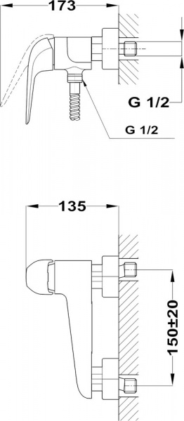 Смеситель для душа TEKA Itaca 672310200