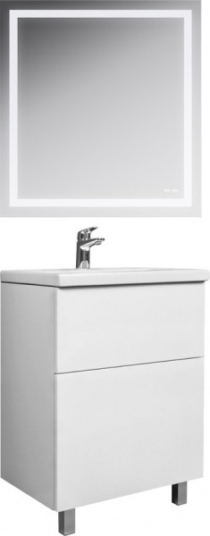 Мебель для ванной AM.PM Gem 60 белый глянец, с 2 ящиками + Сертификат AM.PM на 30 дней подписки на медиасервис