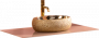 Тумба с раковиной Armadi Art Monaco 100 со столешницей капучино, золото