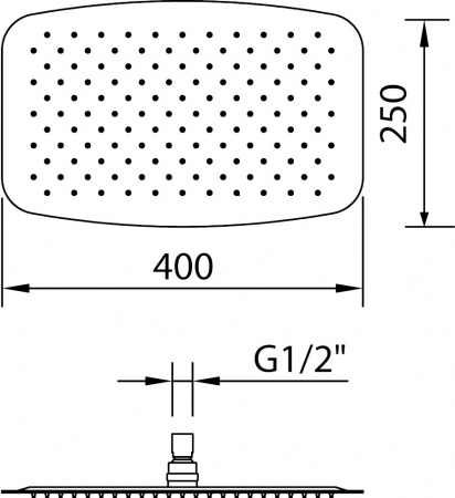 Верхний душ Clever Slim Inox Air 99601