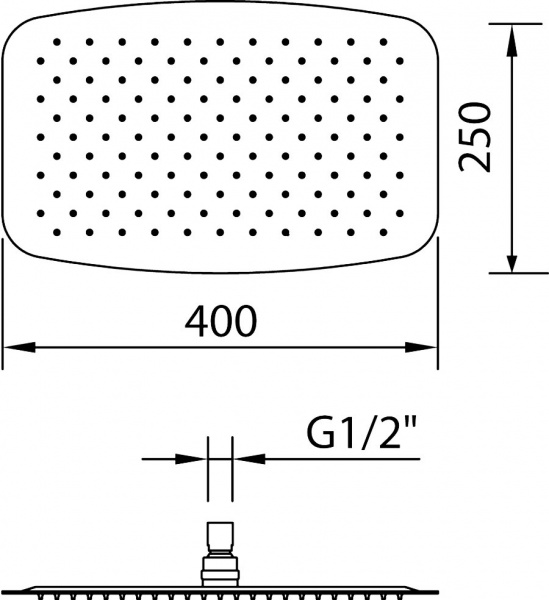 Верхний душ Clever Slim Inox Air 99601