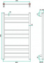 Полотенцесушитель водяной Grota Eco Classic 48х90