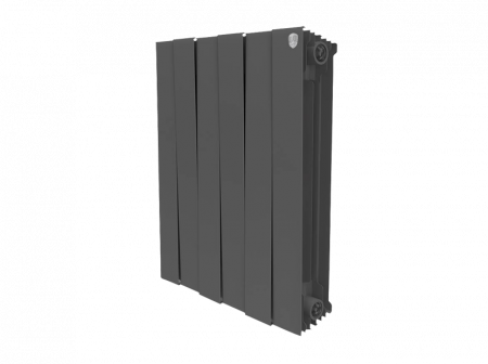 Радиатор биметаллический секционный Royal Thermo PianoForte Noir Sable VD 500 х 8 секций (подключение нижнее справа)