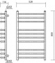 Полотенцесушитель водяной Domoterm Калипсо П10 50x80, хром