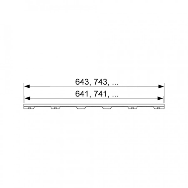 Основа под плитку TECEdrainline plate II 1200 мм, нержавеющая сталь