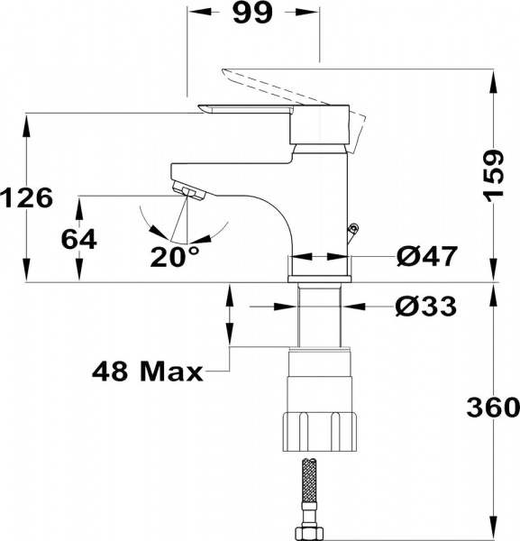 Смеситель для раковины TEKA Petra 813866210