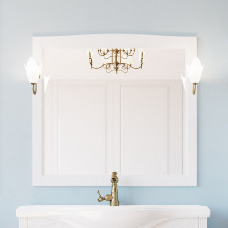 Мебель для ванной ValenHouse Эллина 105 белая, фурнитура бронза