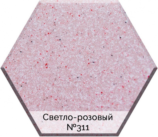 Мойка кухонная AquaGranitEx M-43 светло-розовая