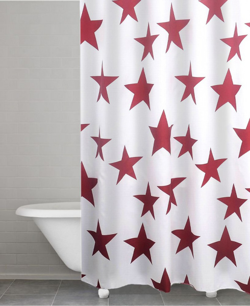 Штора для ванной Ridder Star 403306 красная