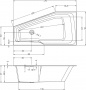 Акриловая ванна Riho Rething Space R, 170x90