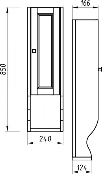 Шкаф ASB-Woodline Гранда 24 R, антикварный орех