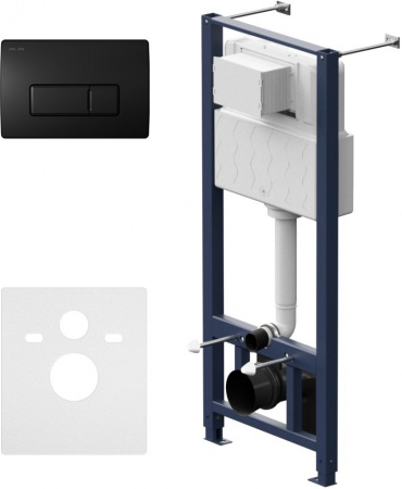 Система инсталляции для унитазов AM.PM Pro I012704.8038 с клавишей Pro M, чёрный матовый