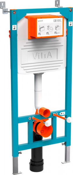 Система инсталляции для унитазов VitrA 800-2012 с кнопкой смыва, белая