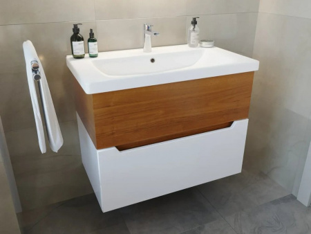 Мебель для ванной Sanstar Valencia 60, подвесная, орех ноче эко, белый