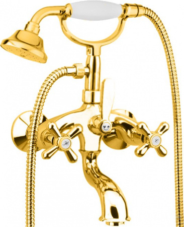 Смеситель для ванны с душем Webert Armony AM720201010 керамика, золото