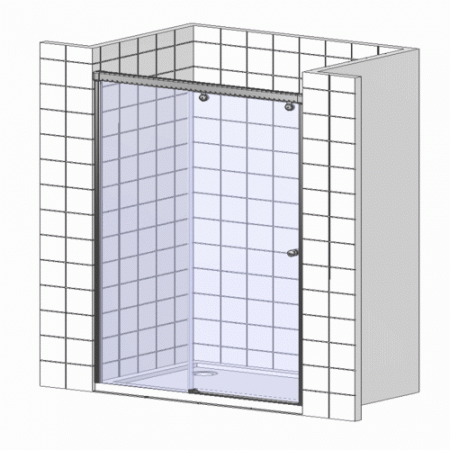 Душевая дверь в нишу GuteWetter Slide Door GK-862 левая 155 см стекло бесцветное, профиль хром