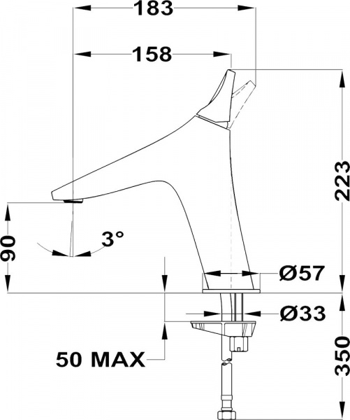 Смеситель для раковины TEKA Sense 913860200