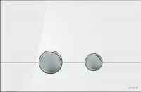 Кнопка смыва Cersanit Stero P-BU-STE/Whg/Gl стеклянная, белая глянцевая