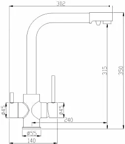 Смеситель для кухни Steel Hammer SH 552 BRONZE