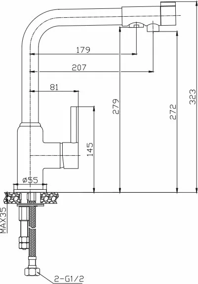 Смеситель для кухни Elghansa Kitchen Pure Water 5698224