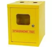 Шкаф для газового счетчика Rispa ШГСД-2.0-200 (металлический, желтый, с дверцей, без задней стенки, ВК G4)