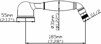 Смеситель для ванны с душем Seaman Eco Koblenz SSN-2368D