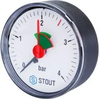 Манометр аксиальный с указателем предела Stout (корпус Ø 63 мм) Манометр аксиальный с указателем предела Stout (корпус Ø 63 мм)