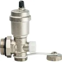 Регулируемый концевой фитинг с дренажным клапаном и автоматическим воздухоотводчиком Stout Регулируемый концевой фитинг с дренажным клапаном и автоматическим воздухоотводчиком Stout