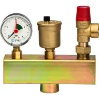 Группа безопасности котла Stout (до 50 кВт) (без теплоизоляции) Группа безопасности котла Stout (до 50 кВт) (без теплоизоляции)