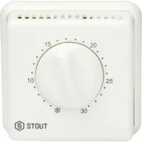 Комнатный термостат Stout TI-N с переключателем зима / лето и светодиодом Комнатный термостат Stout TI-N с переключателем зима / лето и светодиодом