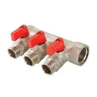 Коллектор для водоснабжения с отсекающими кранами VALTEC 3/4* х 1/2* - 2 отвода Коллектор для водоснабжения с отсекающими кранами VALTEC 3/4* х 1/2* - 2 отвода