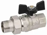 Кран шаровый американка внутренняя / наружная резьба, ручка бабочка Bugatti OREGON 1/2* (серия 322) Кран шаровый американка внутренняя / наружная резьба, ручка бабочка Bugatti OREGON 1/2* (серия 322)