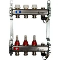 Коллекторная группа для теплого пола STOUT 0927 - 3 выхода Коллекторная группа для теплого пола STOUT 0927 - 3 выхода