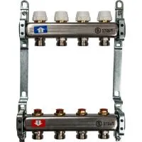 Коллекторная группа для отопления STOUT 0922 - 4 выхода Коллекторная группа для отопления STOUT 0922 - 4 выхода